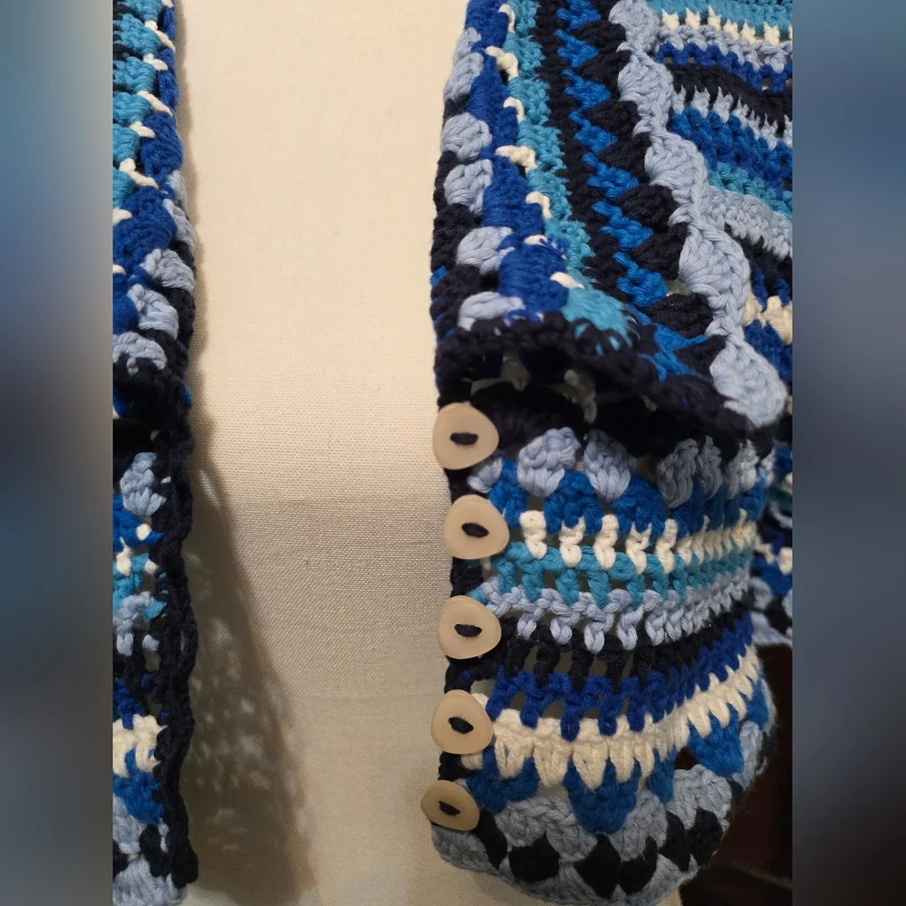 FARM Rio Crochet Cropped Sweater